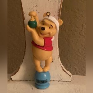 Disney Winnie The Pooh w/Ornament Standing On Hunny Pot Noma Christmas Ornament